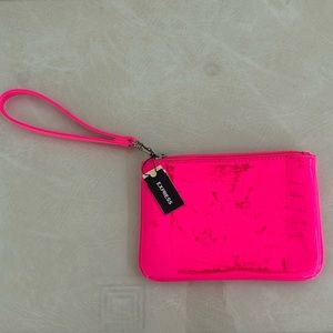 NWT Express bright pink wristlet